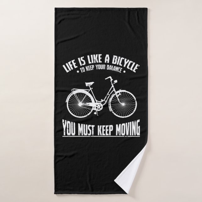 Life is like a Bicycle Badehandtuch (Badehandtuch)