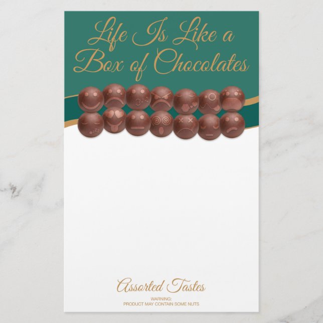 Life Is Like a Box of Chocolates Briefpapier (Vorderseite)