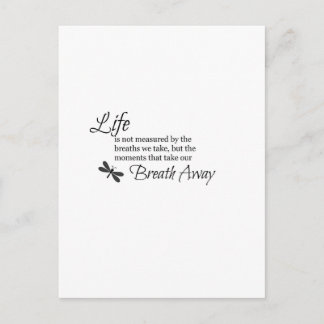 Life is not measured postkarte