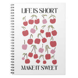 Life Is Short Make It Sweet Quote Boho Wildflower  Notizblock