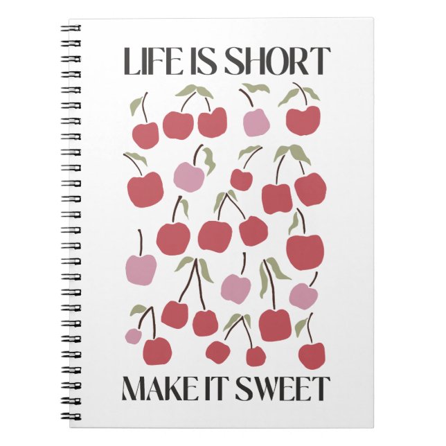 Life Is Short Make It Sweet Quote Boho Wildflower  Notizblock (Vorderseite)