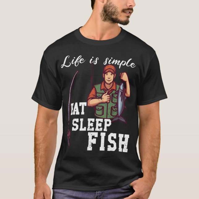 Life is simple - fish T-Shirt (Vorderseite)