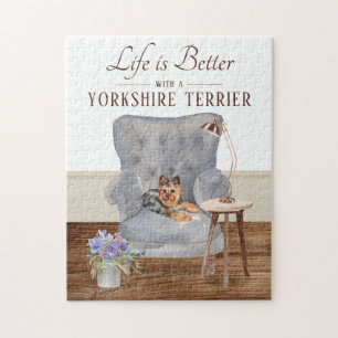 Life Is With A YORKSHIRE TERRIER Jigsaw Puzzle