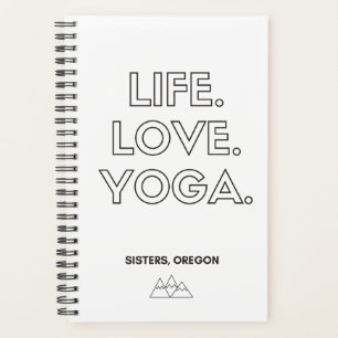 Life.Liebe.Yoga. Spiralnotizblock Planer