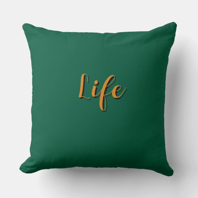 Life Logo Dk Grün     Kissen (Vorderseite)