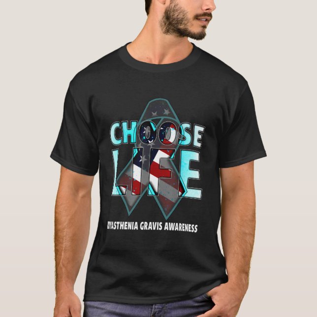 Life Myasthenia Gravis Awareness American F T-Shirt (Vorderseite)