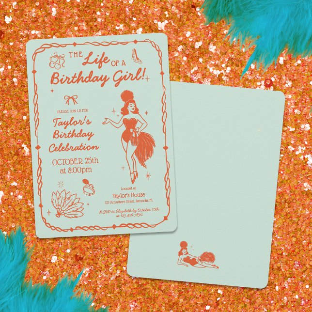 Life of a Birthday Girl Invitation Einladung (Von Creator hochgeladen)