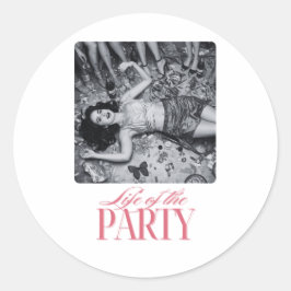 Life of the Party Design | Brautjungfern Party Runder Aufkleber