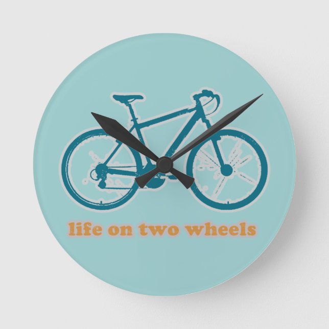 life on wheels - bikes runde wanduhr (Vorderseite)