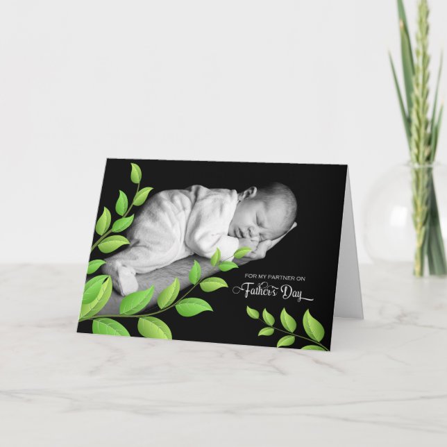 Life Partner Newborn Father's Day Karte (Vorderseite)