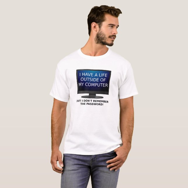 Life Password Funny Tshirt (Vorne ganz)