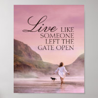 Life Quote Beach Fotoster Poster