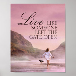 Life Quote Beach Fotoster Poster
