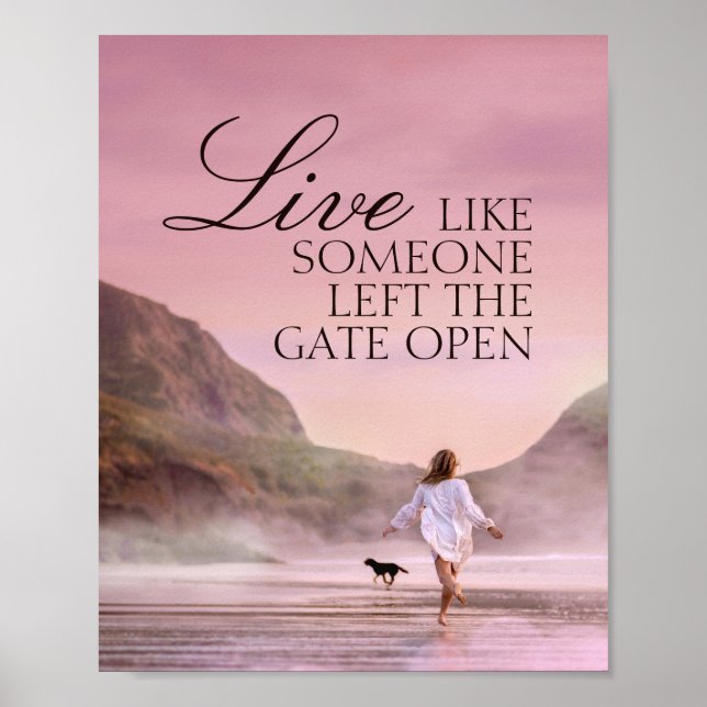 Life Quote Beach Fotoster Poster (Vorne)