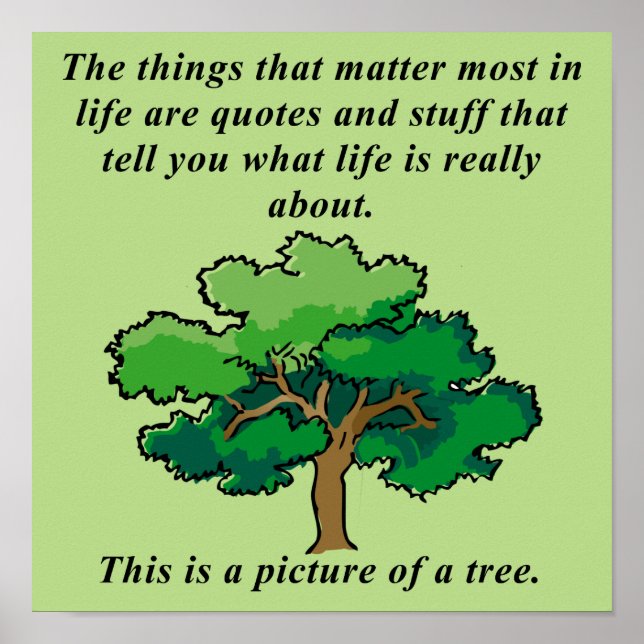 Life Quotes Funny Poster Sign (Vorne)