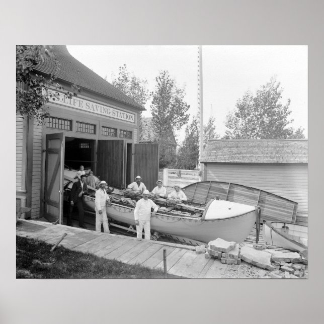 Life Rettend Station, 1890. Vintages Foto Poster (Vorne)