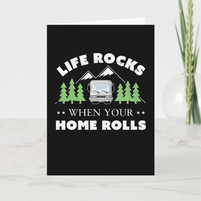 Life Rocks Funny Motorhome Camping Geschenk Karte (Vorderseite)