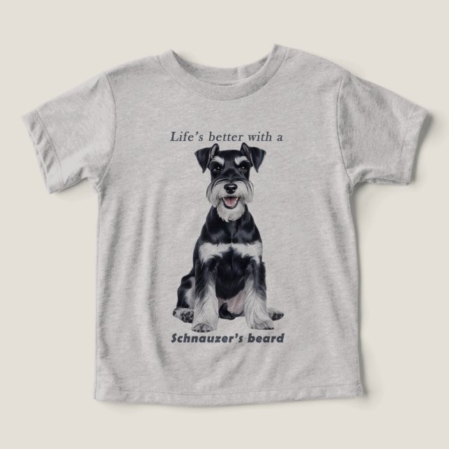 Life’s Better with a Schnauzer Beard – Kids’ Dog  (Design Vorderseite)
