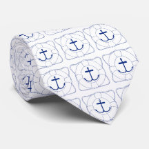 Life Saver & Anchor-Krawatte (Dunkle Printwerbung)
