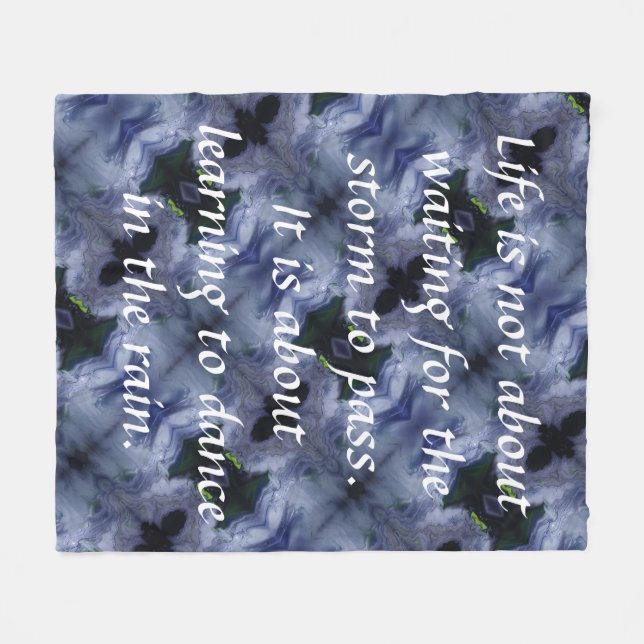 Life Storm Dance Rain Fleece Blanket (Vorderseite (Horizontal))