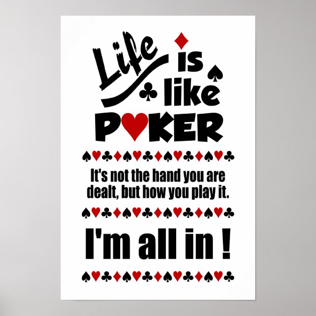 LIFE WIE POKER-Poster Poster (Vorne)