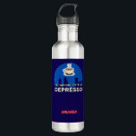 Life Without Coffee Is Depresso Coffee Lover Edelstahlflasche<br><div class="desc">This Life Without Coffee Is Depresso Coffee Lover stainless steel water bottle is perfect for coffee lovers and busy baristas.</div>