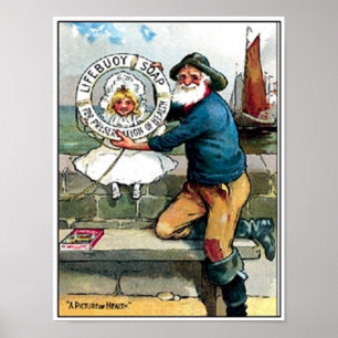 Lifebouy Alte Seife und Seife Poster