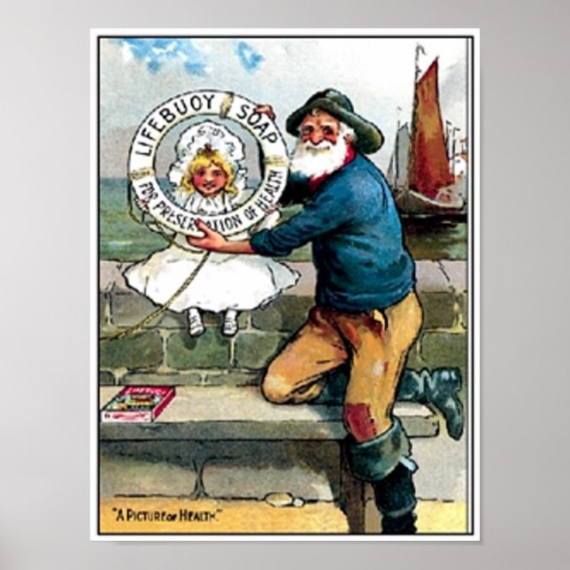 Lifebouy Old Sailor Soap Ad Poster (Vorne)