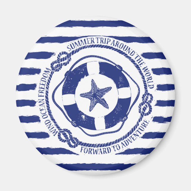 Lifebuoy And Starfish Magnet (Vorne)