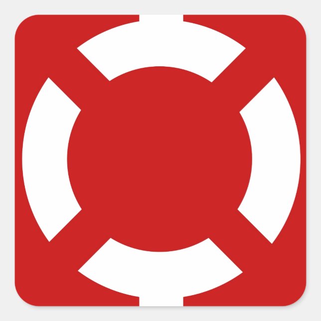 Lifebuoy Quadratischer Aufkleber (Vorderseite)