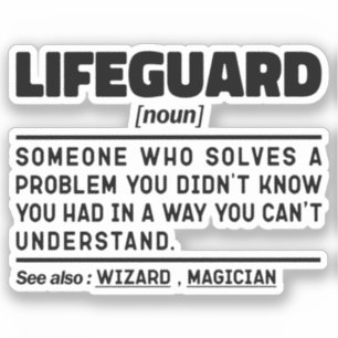 Lifeguard Noun zertifizierte Mitglieder der Strand Aufkleber
