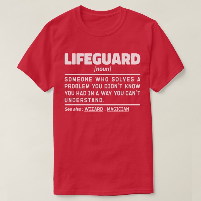Lifeguard Noun zertifizierte Mitglieder der Strand T-Shirt (Design vorne)