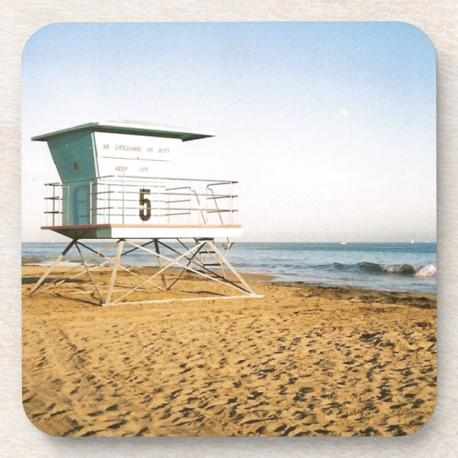 Lifeguard Tower in Santa Cruz Getränkeuntersetzer (Vorderseite)