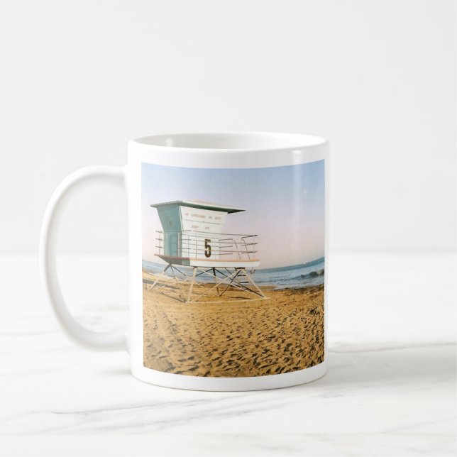 Lifeguard Tower in Santa Cruz Kaffeetasse (Links)