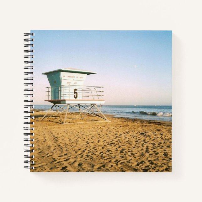 Lifeguard Tower in Santa Cruz Notizbuch (Vorderseite)