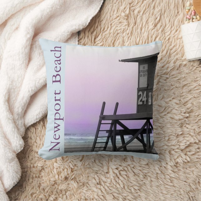 Lifeguard Tower Newport Beach Kissen (Decke)