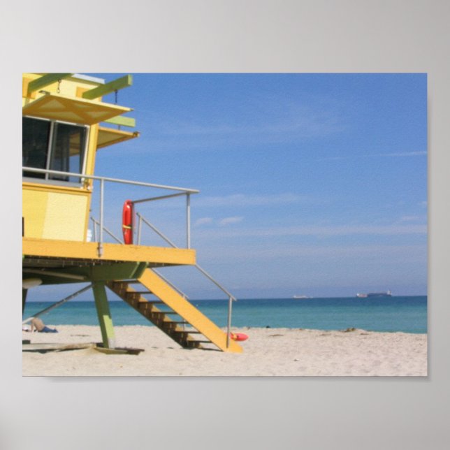 Lifeguard Tower Poster (Vorne)