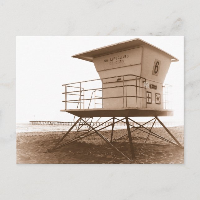 Lifeguard Tower Ventura Postkarte (Vorderseite)