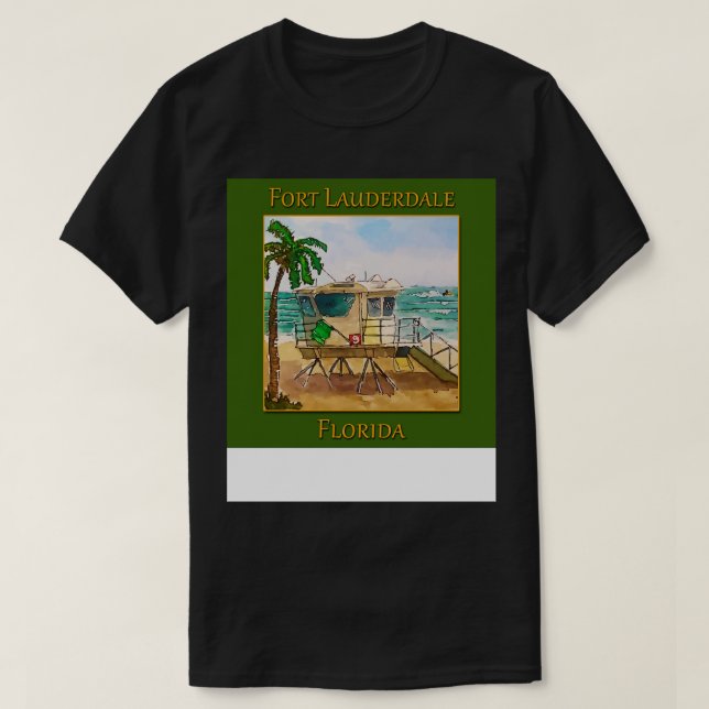 Lifeguard Turm in Fort Lauderdale Florida - Rocksé T-Shirt (Design vorne)