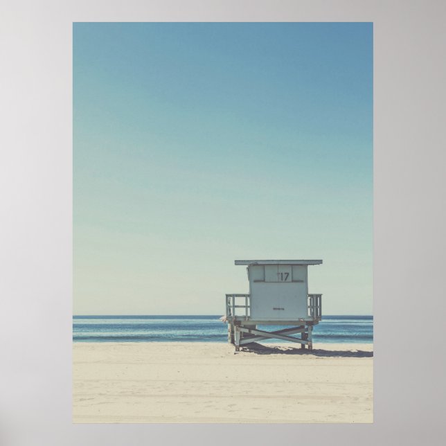 Lifeguard Watch Tower at the Beach Photo Poster (Vorne)