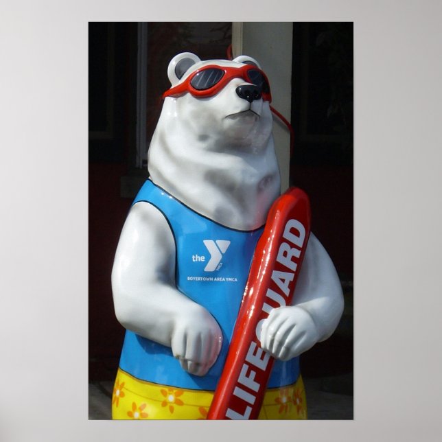 Lifeguard Weißbärenposter Poster (Vorne)
