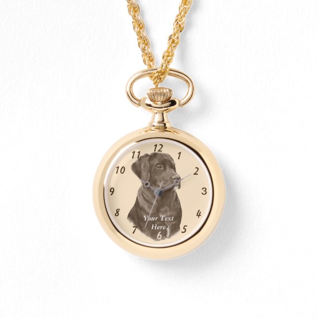 Lifelike portait malerei eines Labrador Hundes Armbanduhr (Vorderseite)