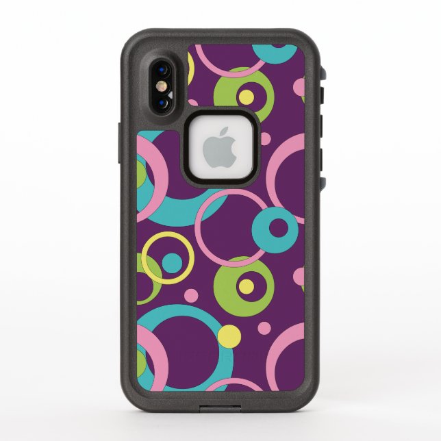 Lifeproof Case für Funky Lila Circles (Rückseite)