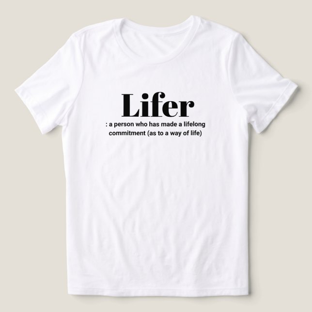 "Lifer"-Definitions-T-Shirt Tri-Blend Shirt (Design Vorderseite)