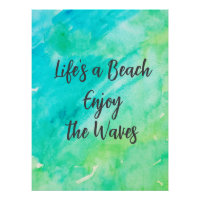 Life's a Beach Genießen Sie das Waves Blue Texture