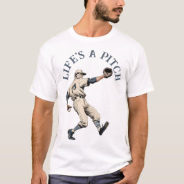 Life's A Pitch - Unisex Baseball T - Shirt