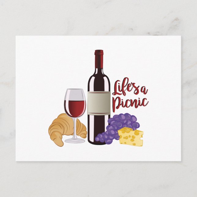 Lifes ein Picknick Postkarte (Vorderseite)