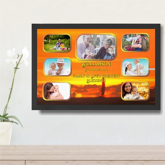 Life's Greatest Blessings Collage Sunset 1300 Art  Poster (Von Creator hochgeladen)