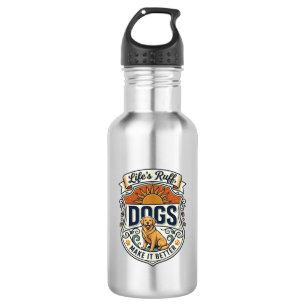 Lifes Ruff Hunde machen es besser Golden Retriever Edelstahlflasche