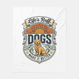 Lifes Ruff Hunde machen es besser Golden Retriever Fleecedecke